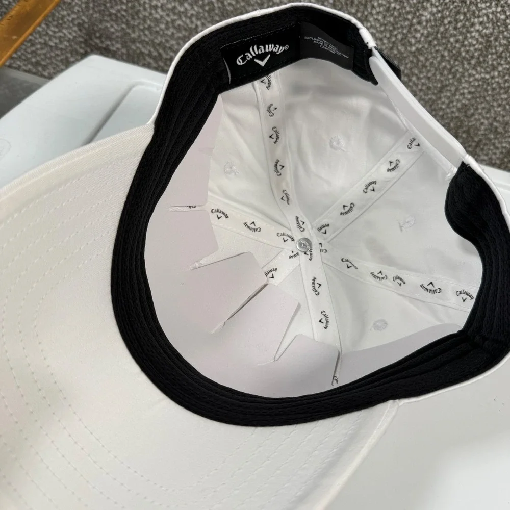 Callaway Relaxed Retro Baseball Hat‎ Mens OS White Snapback Golf Cap Cotton